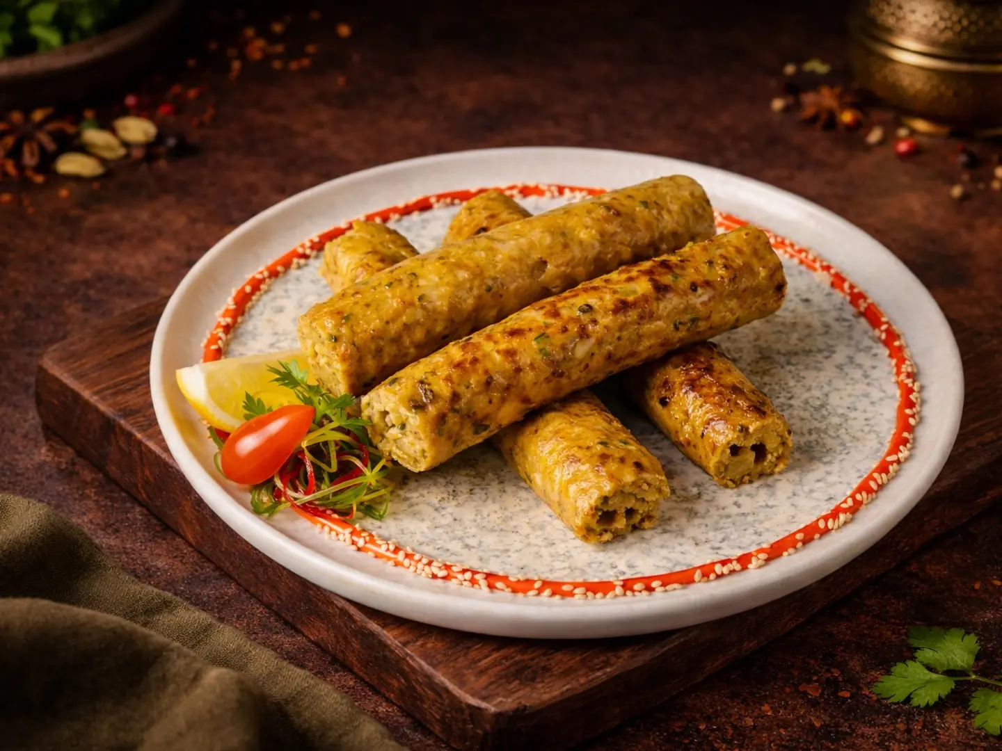 Rampuri Chicken Seekh Kebab
