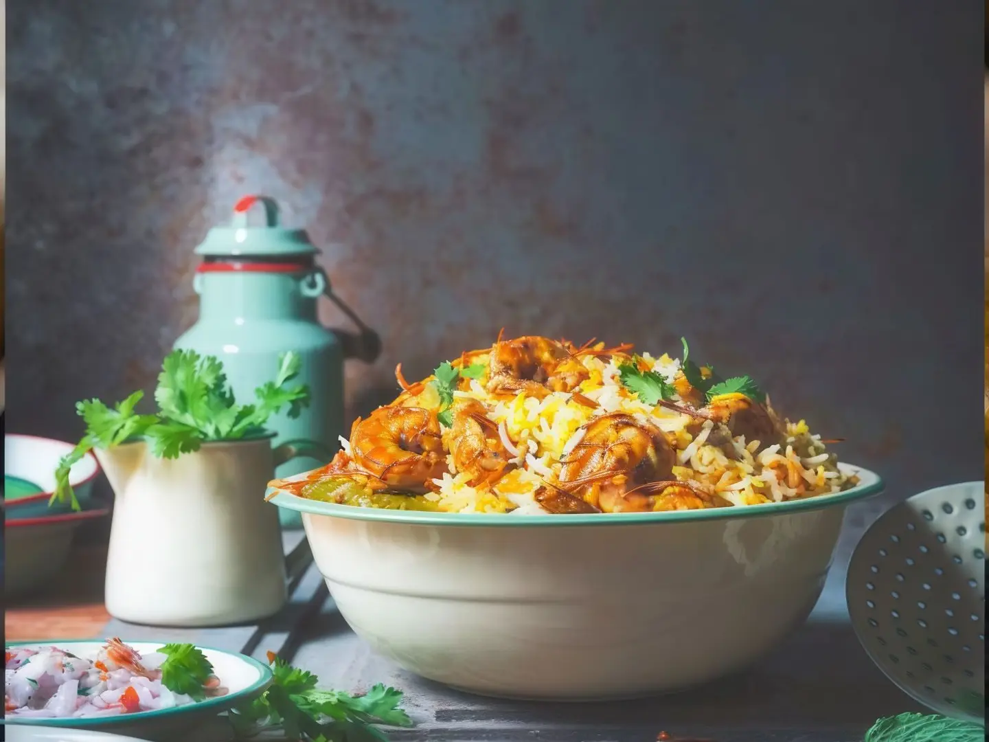 Zafrani Prawns Biryani