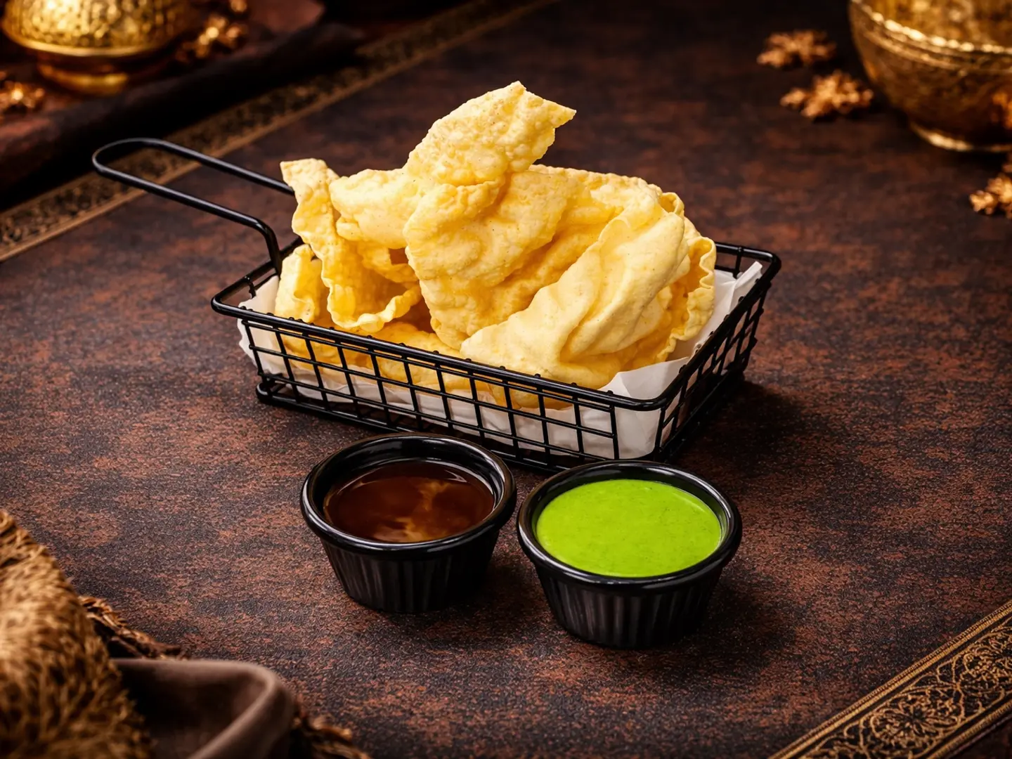 Crispy Papad Basket