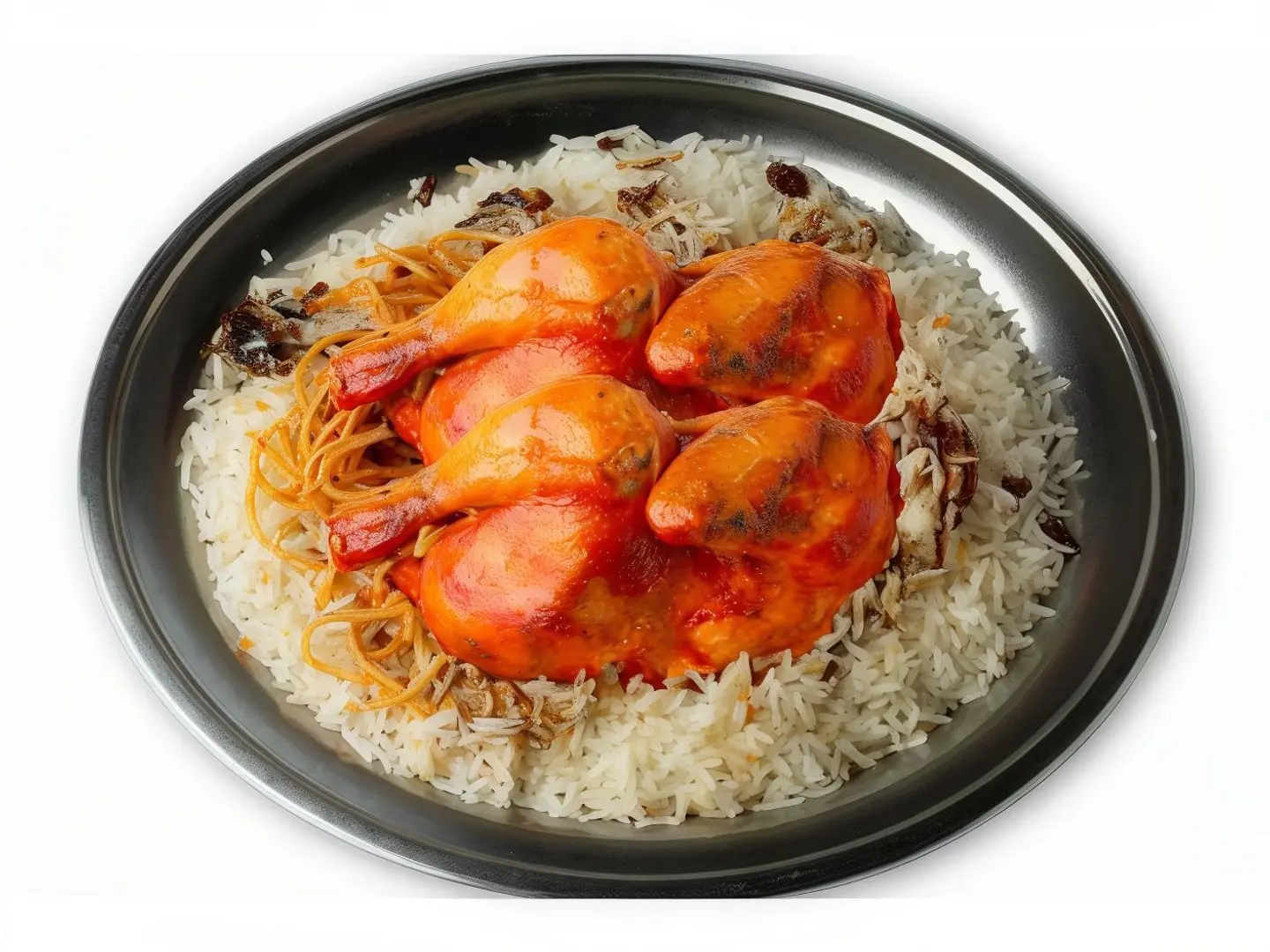 حبة دجاج مندي مع الأرز