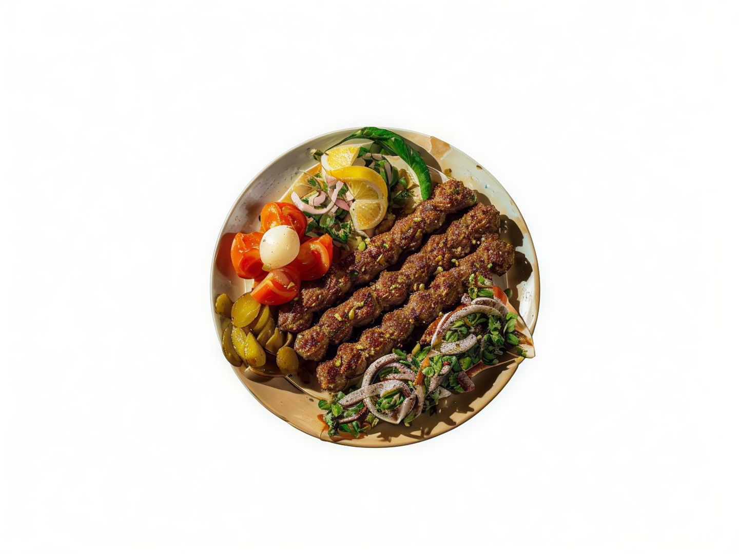 كباب بالفستق الحلبى