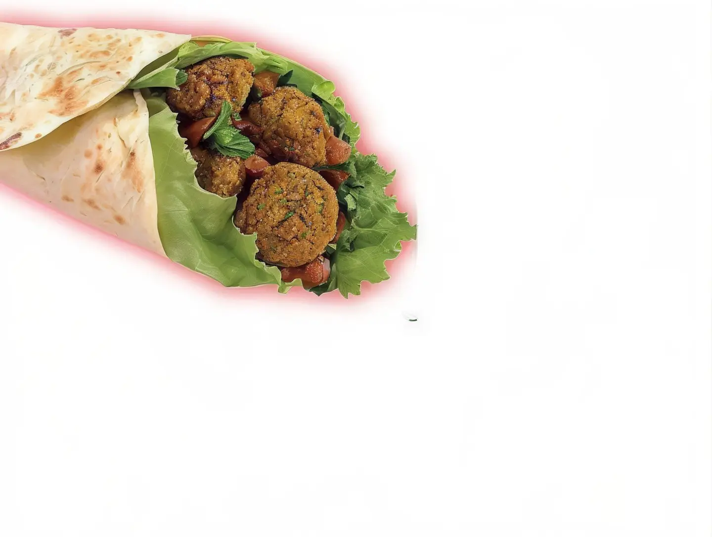 ساندويش فلافل خبز صاج