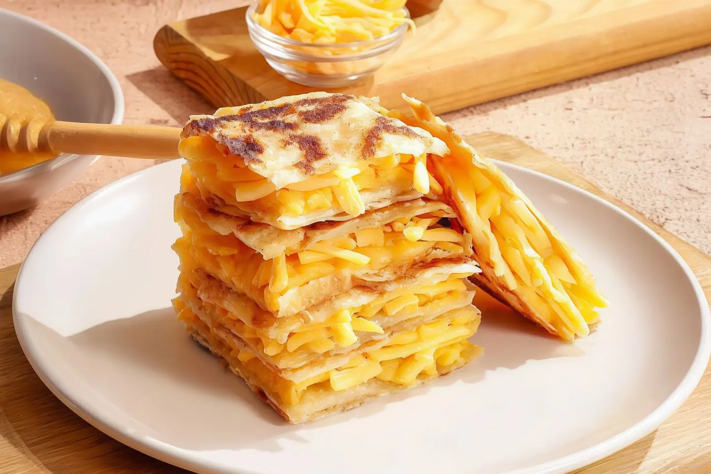 Mutabbak With Cheddar Cheese