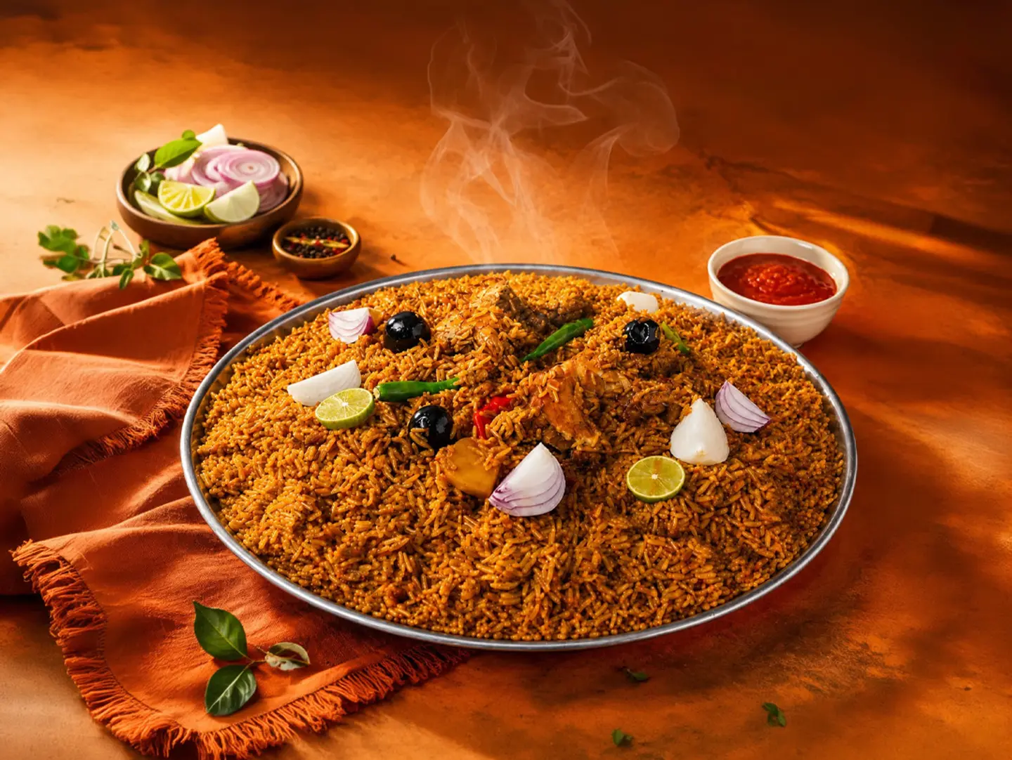 Madghot Chicken Abu Bint Rice - Half Chicken