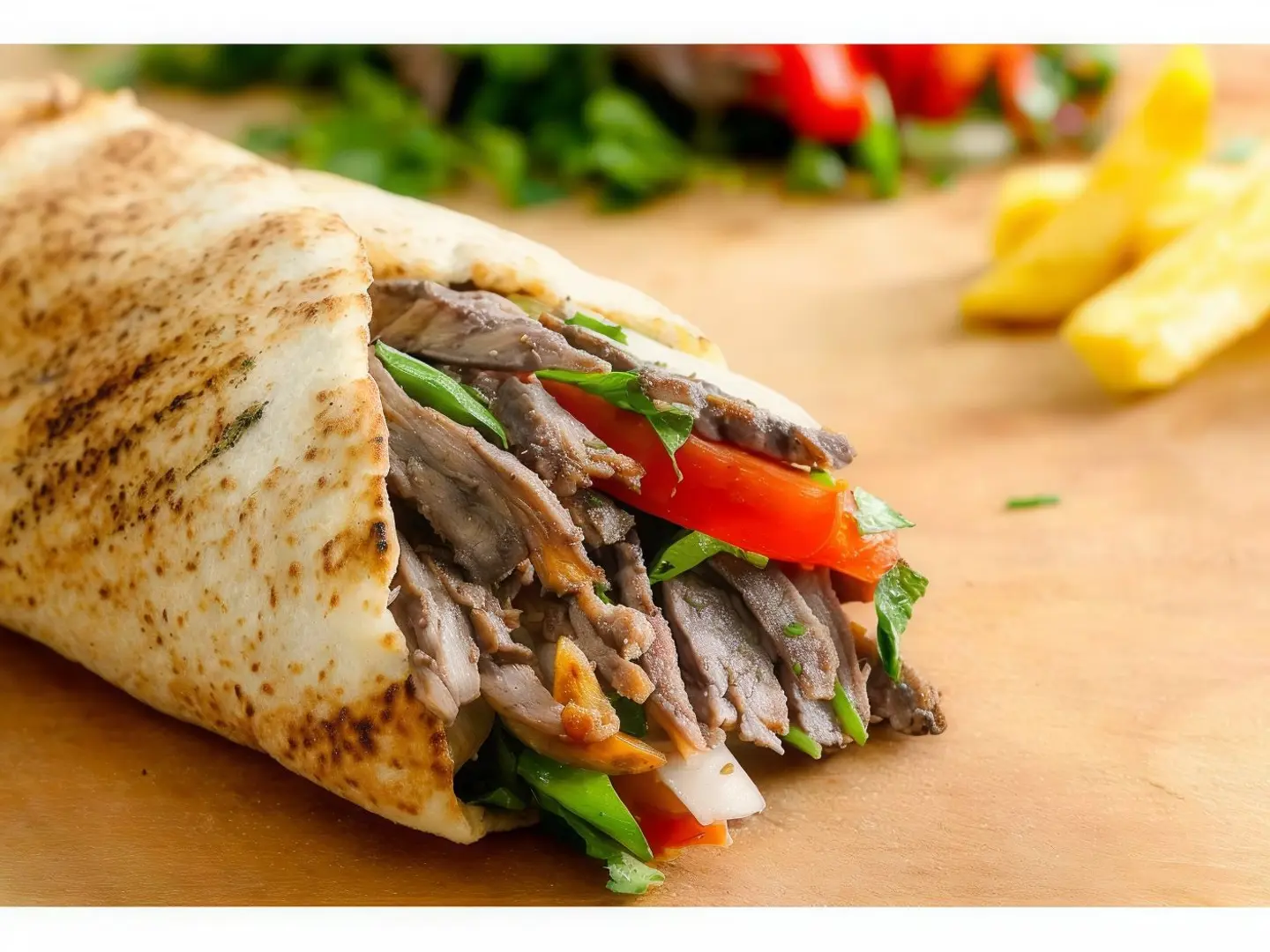 ساندوتش شاورما لحم