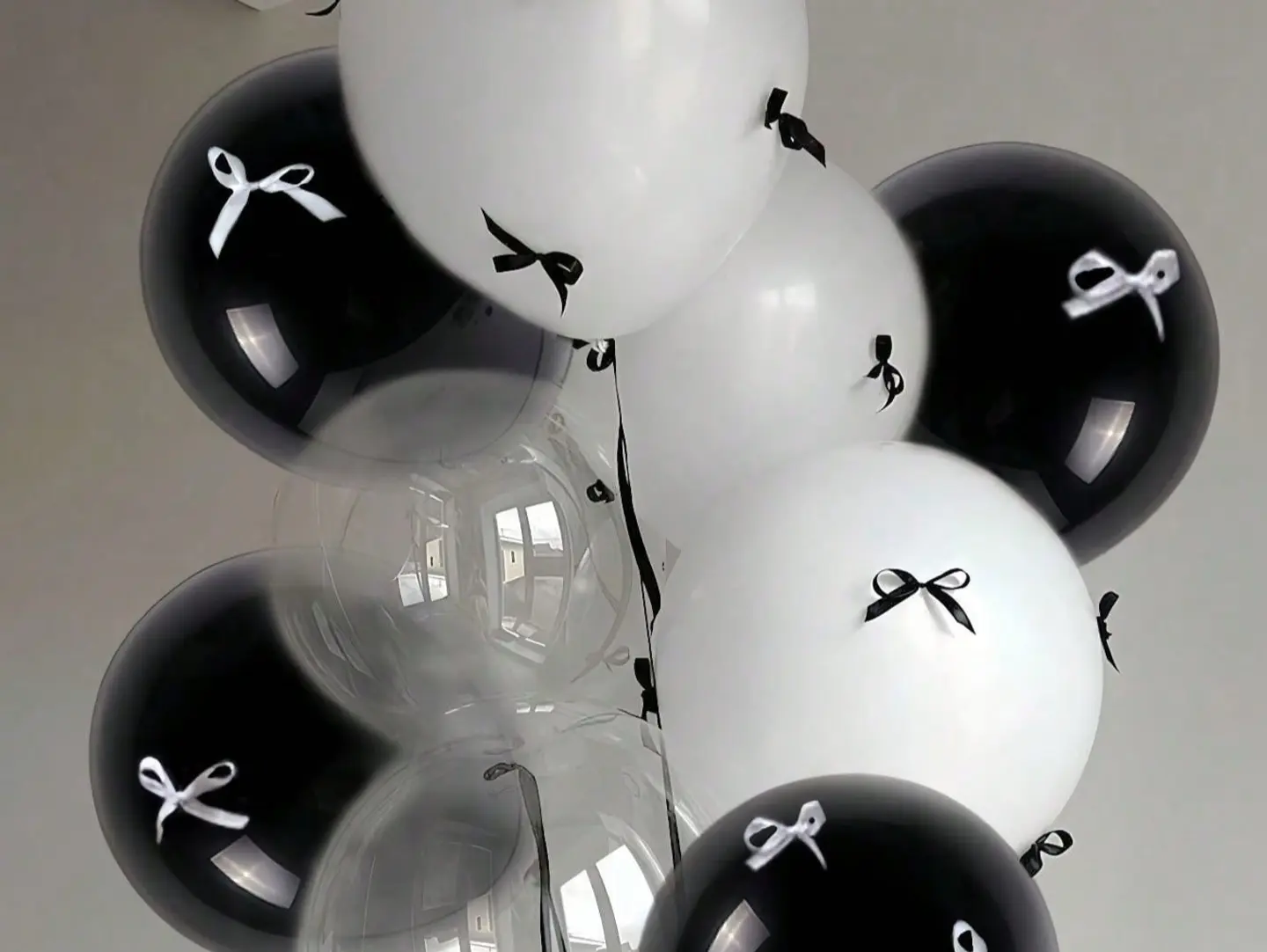 Helium Balloon Bouquet With A Bow