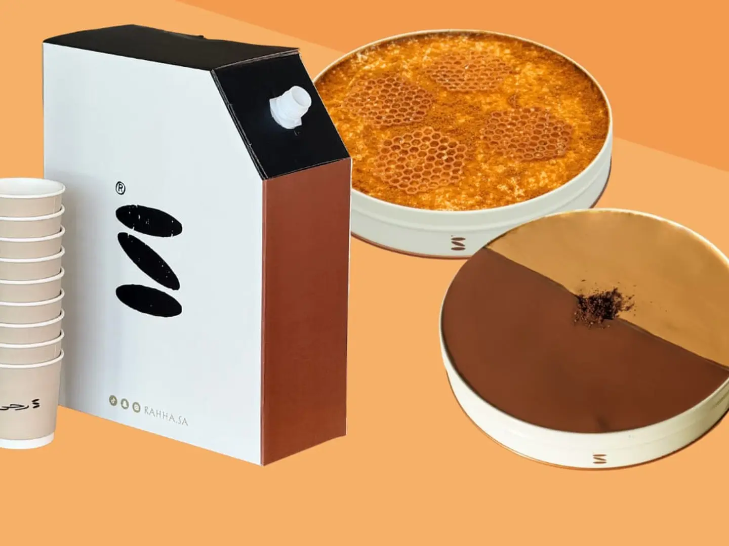 تغميسة شوكلت عائلي مع كيك عسل عائلي مع جيك قهوة 2 لتر