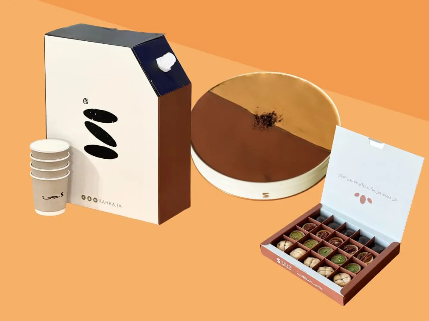 بوكس ميكس 20 قطعه مع تغميسة شوكلت عائلي مع جيك قهوة واحد لتر برازيلي