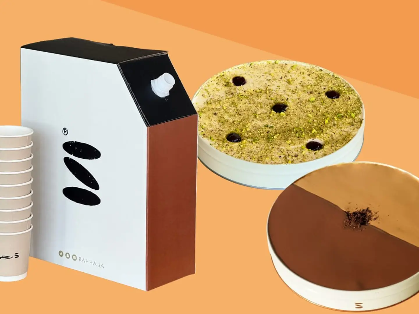 تغميسه شوكلت عائلي مع تراميسيو ورد عائلي مع جيك قهوة 2 لتر