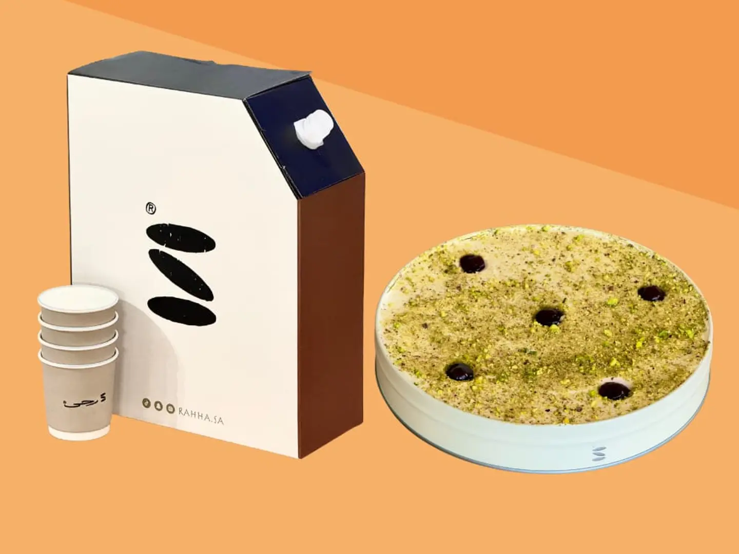 كيك ترميسيو ورد عائلي مع جيك قهوة 1 لتر برازيلي