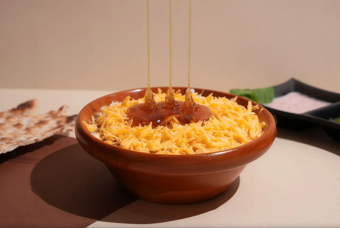 Areeka With Cream, Cheese, And Honey