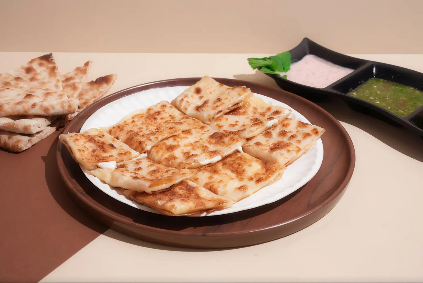 Mutabbak With Creamy Cheese