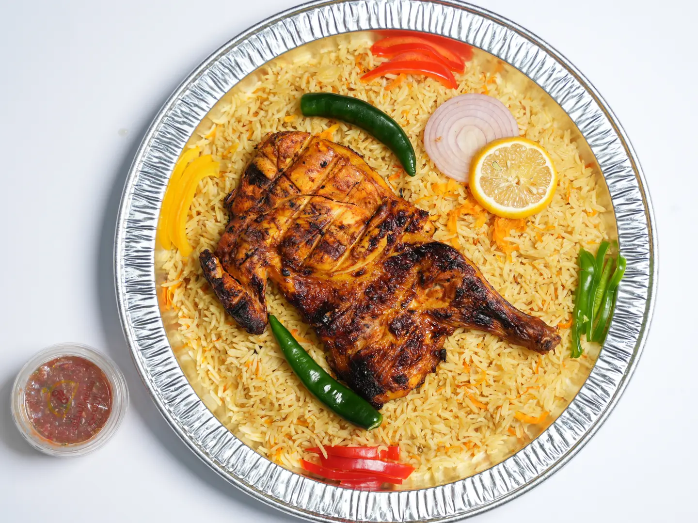 حبة دجاج على الفحم