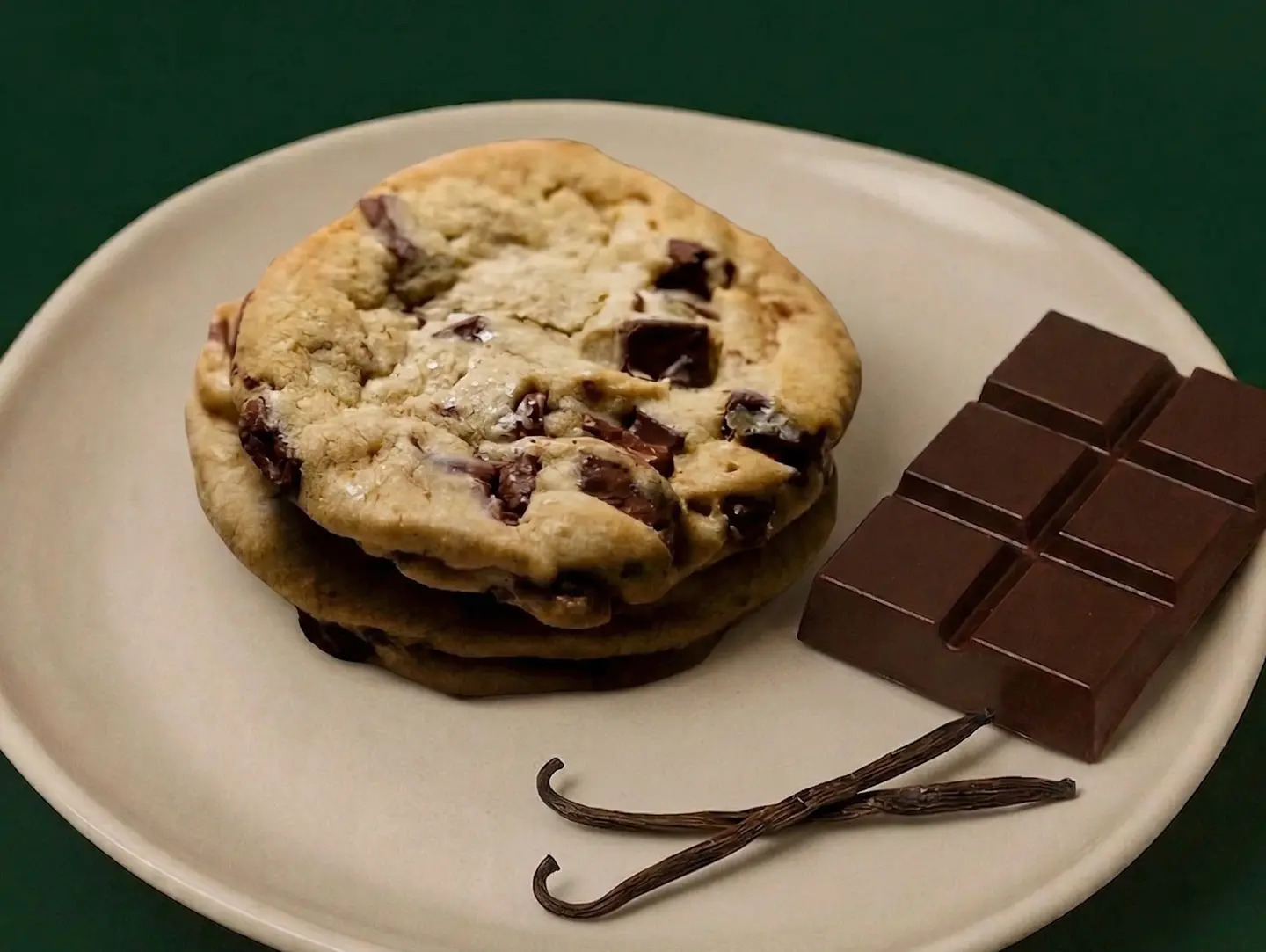 كوكيز الفانيليا برقائق الشوكولاتة