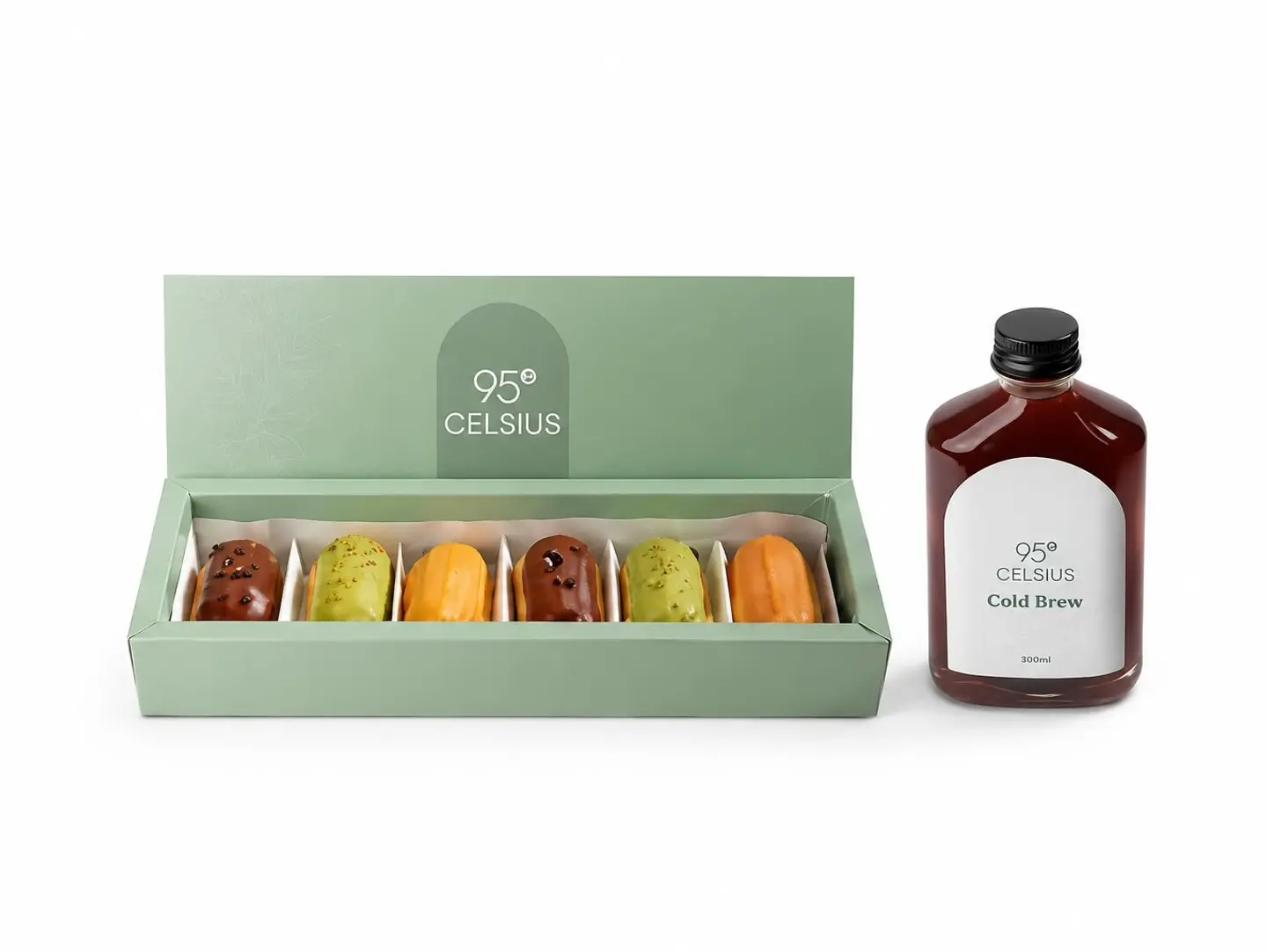 Mini Eclairs And Any Coffee