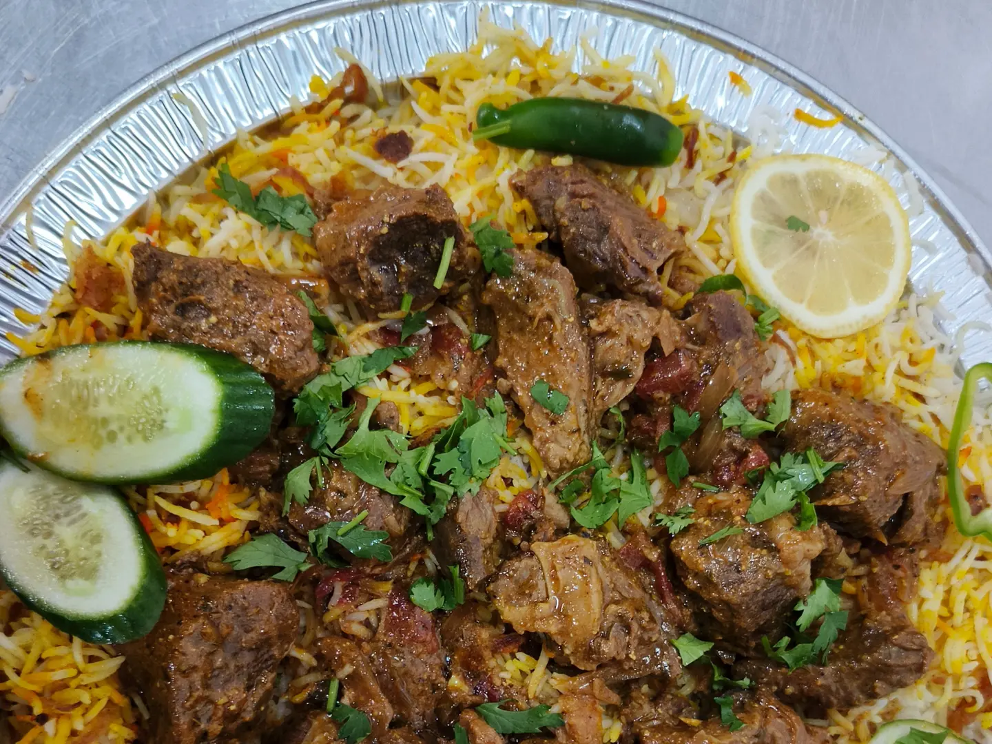 برياني لحم صغير