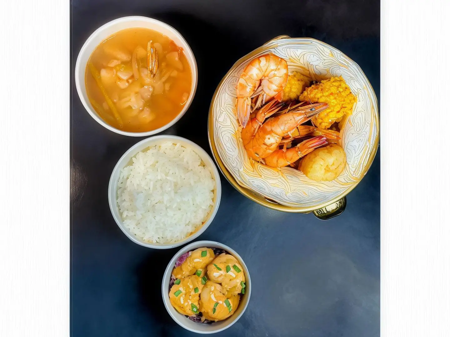 كيس شرمب صغير مع الارز بنكهة الكاجون