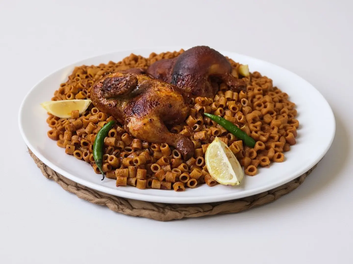 حبة مكرونة دجاج