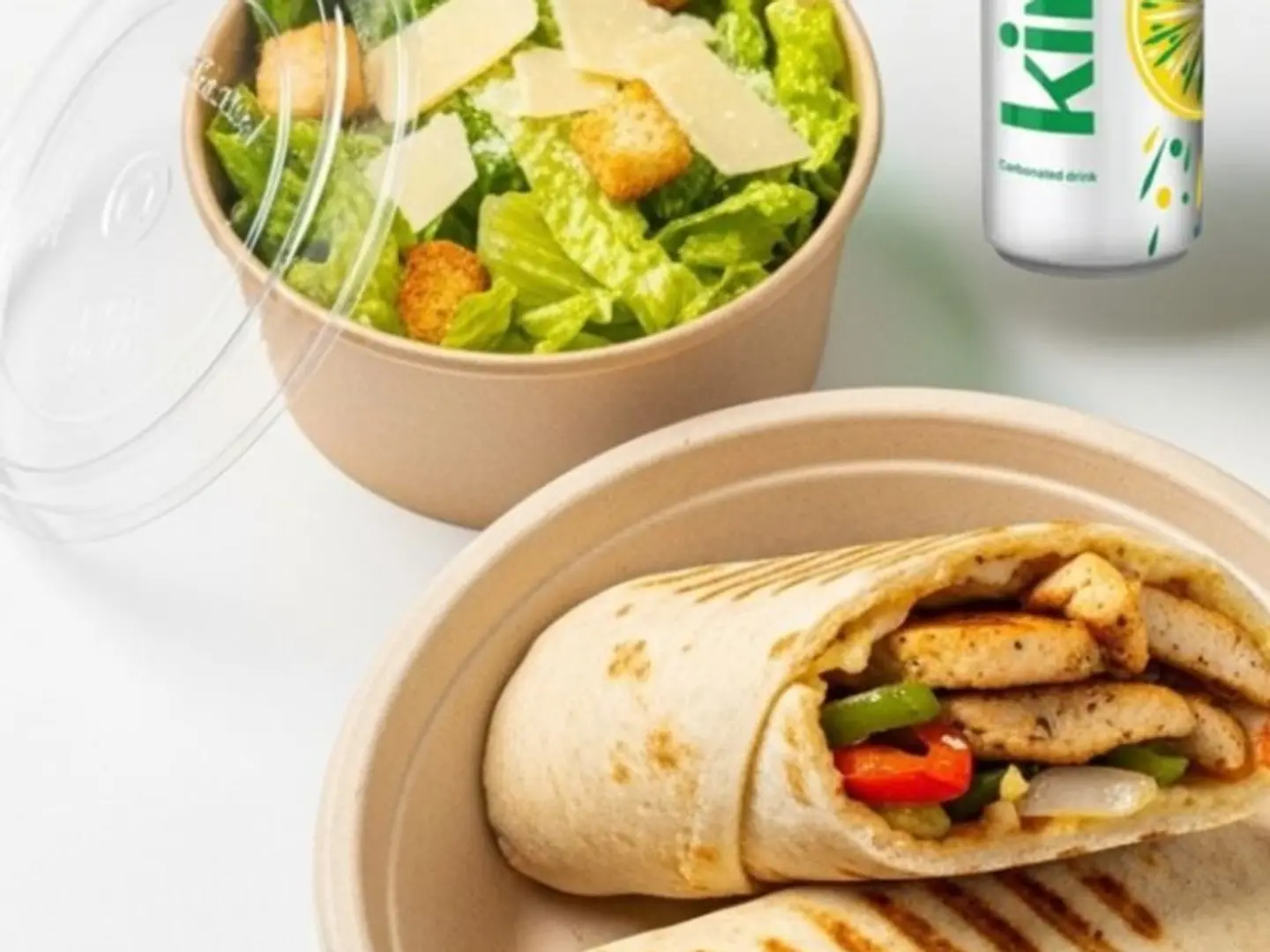 كومبو ساندويتش فاهيتا مع سلطة سيزر وكنزا