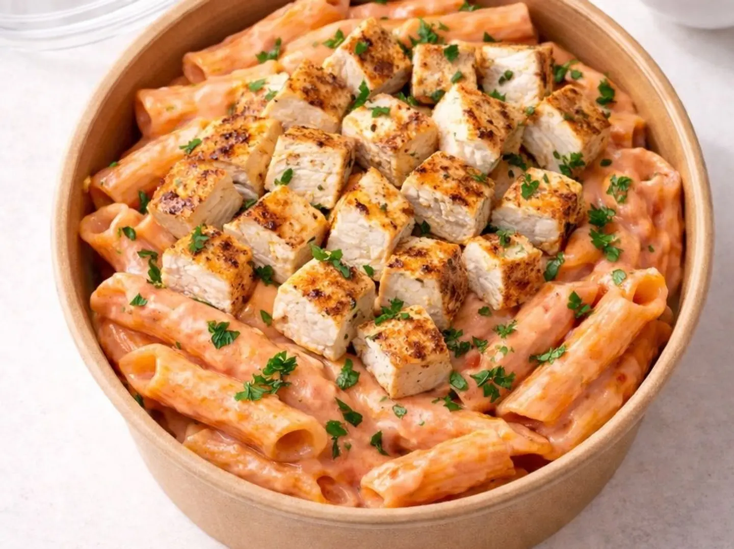 معكرونة بنة بينك دجاج