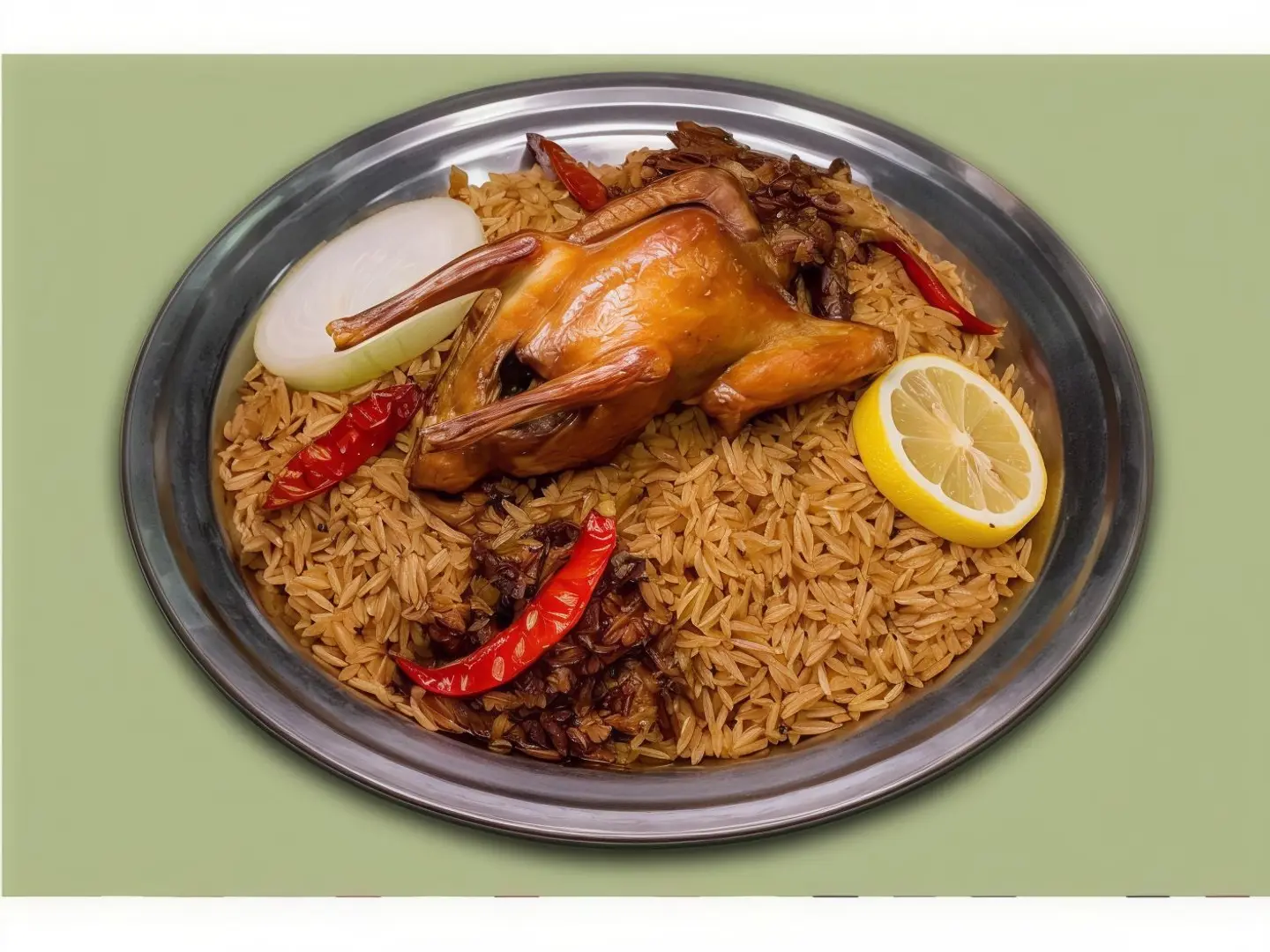 Stuffed Pigeon With Rice Or Freekeh