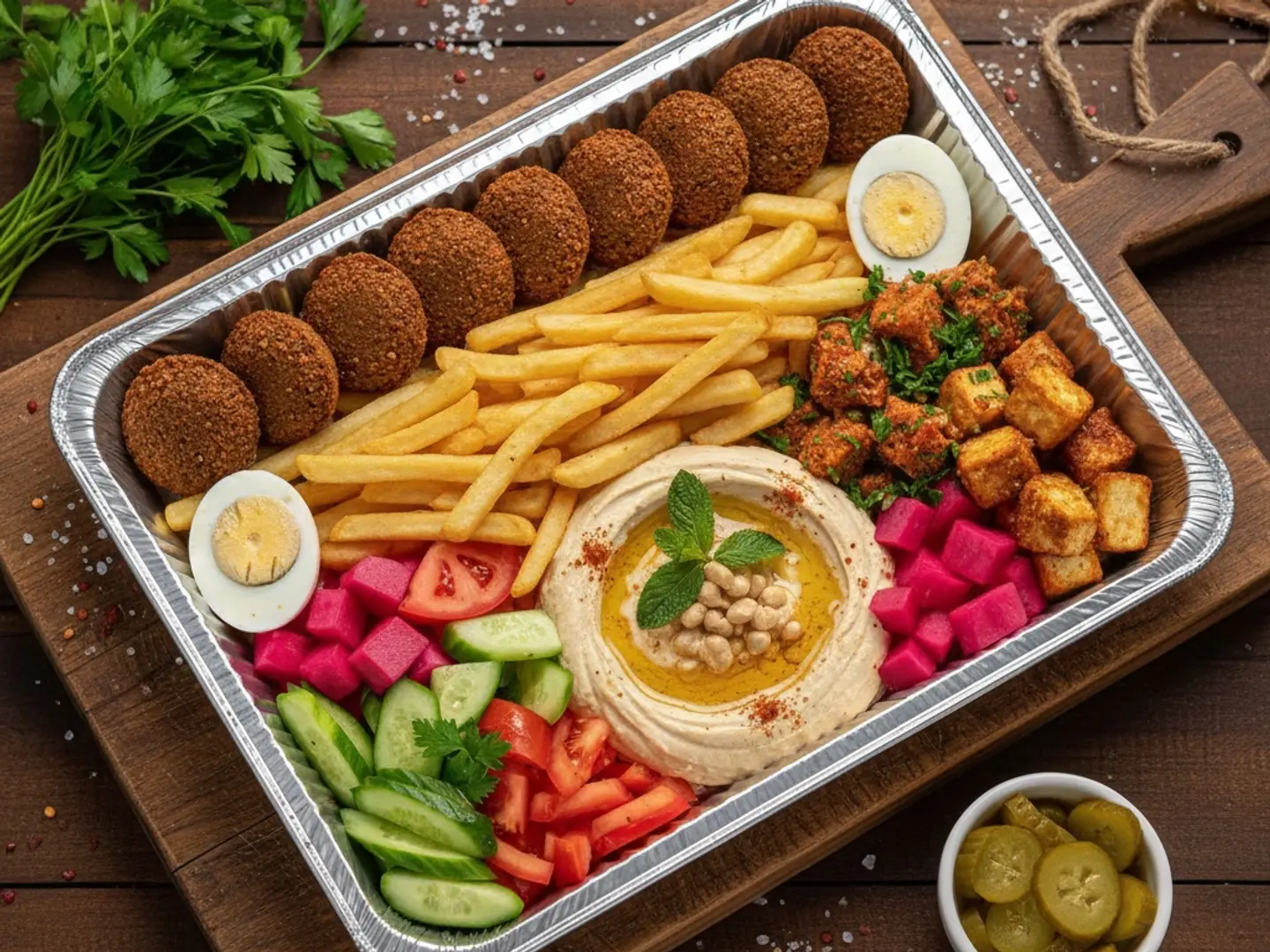 صحن فلافل صغير