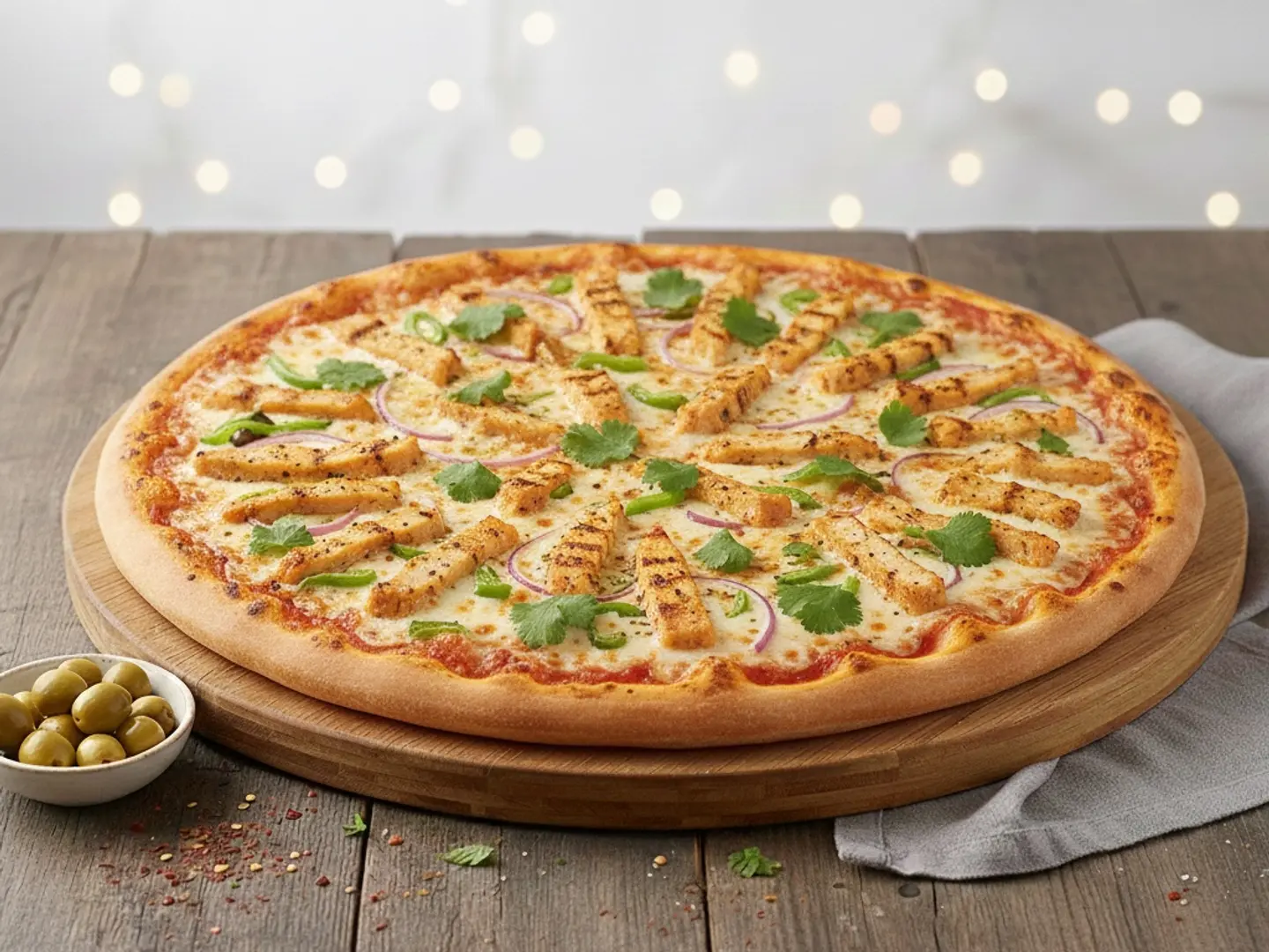 بيتزا الدجاج-صغير