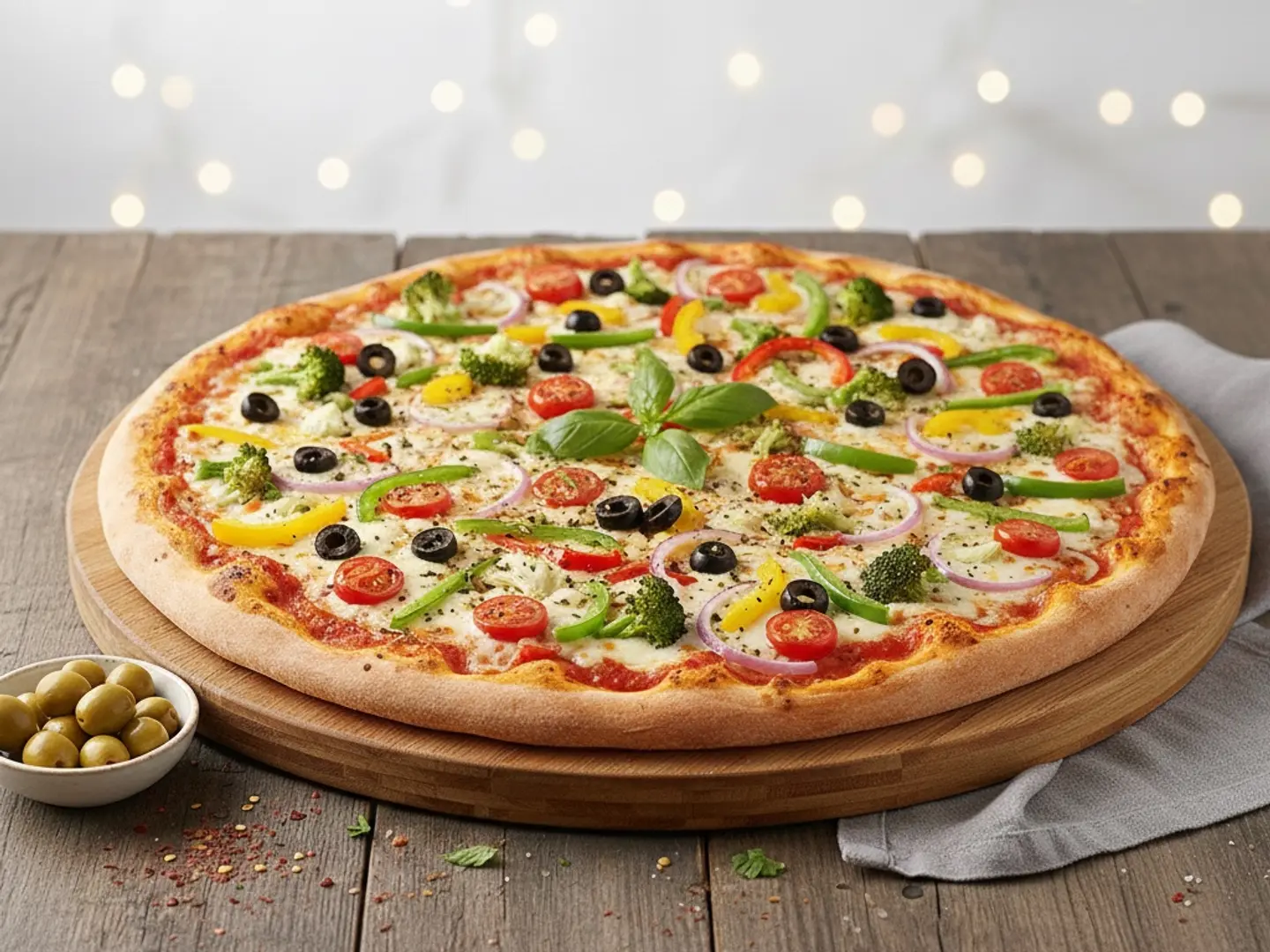 بيتزا الخضار صغيرة