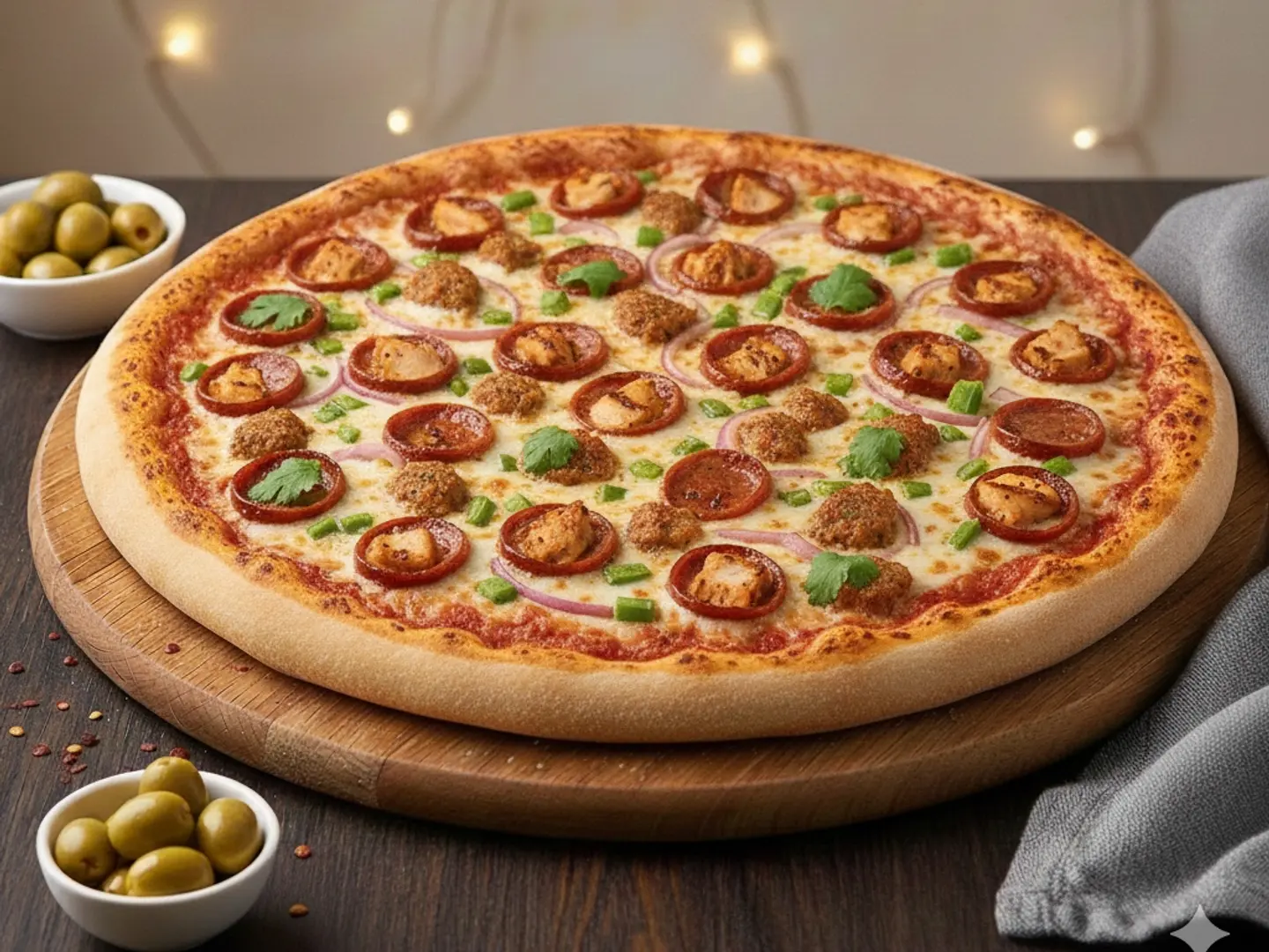 بيتزا اللحم-كبير