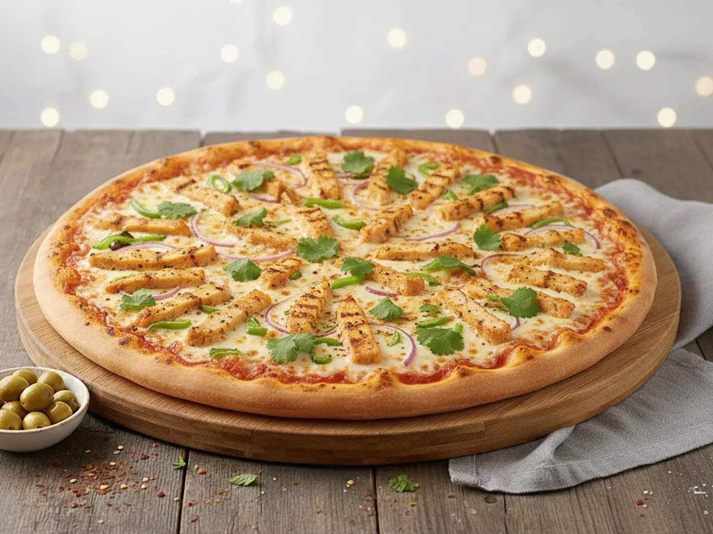 بيتزا الدجاج-كبير