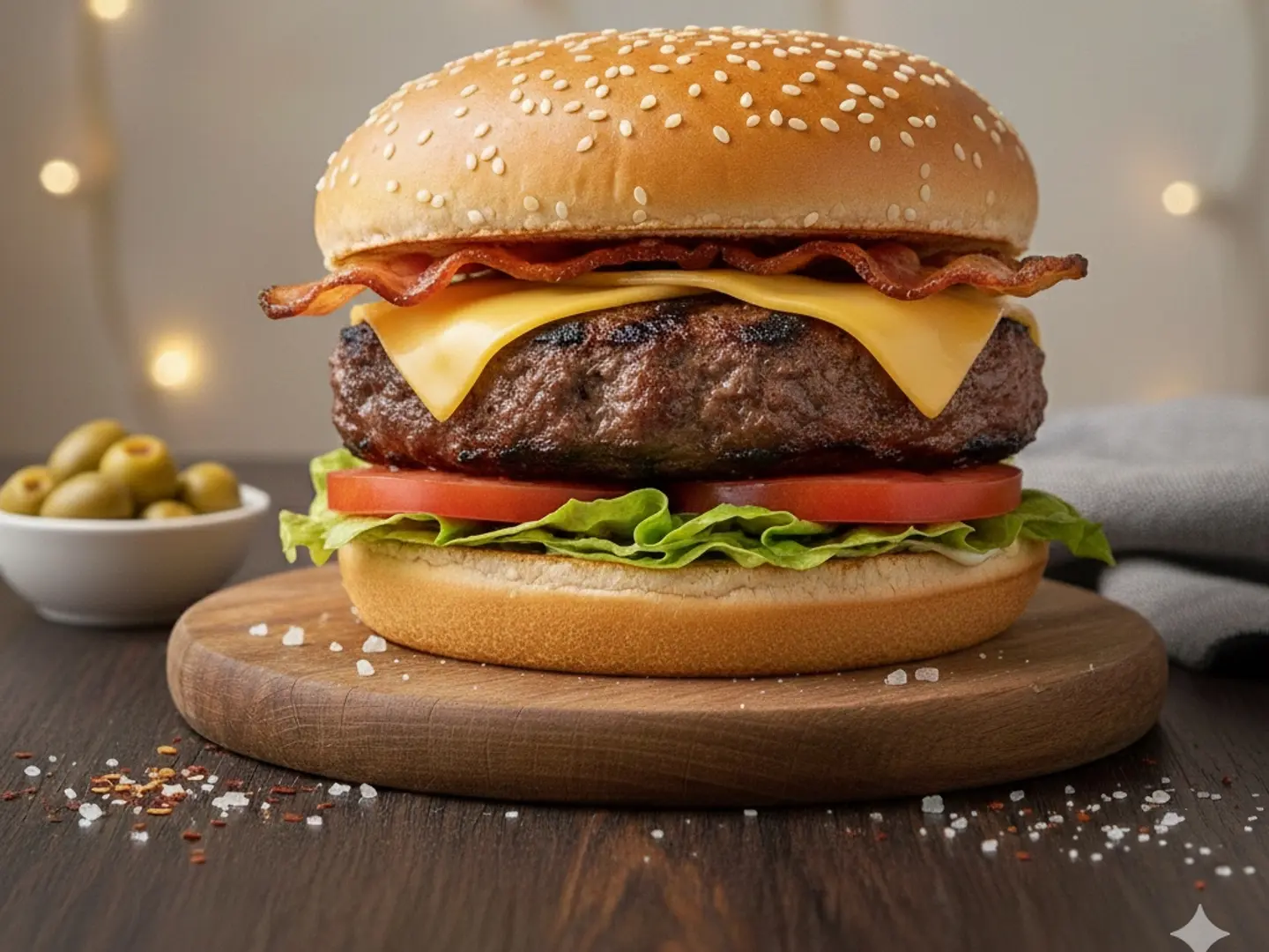 برجر لحم مشوي