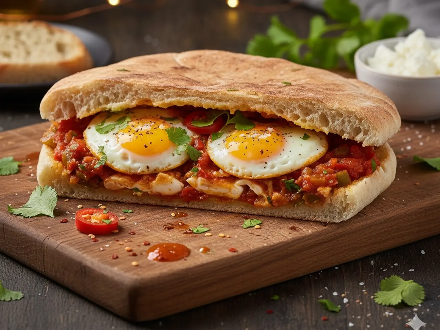 ساندوتش بيض مسلوق