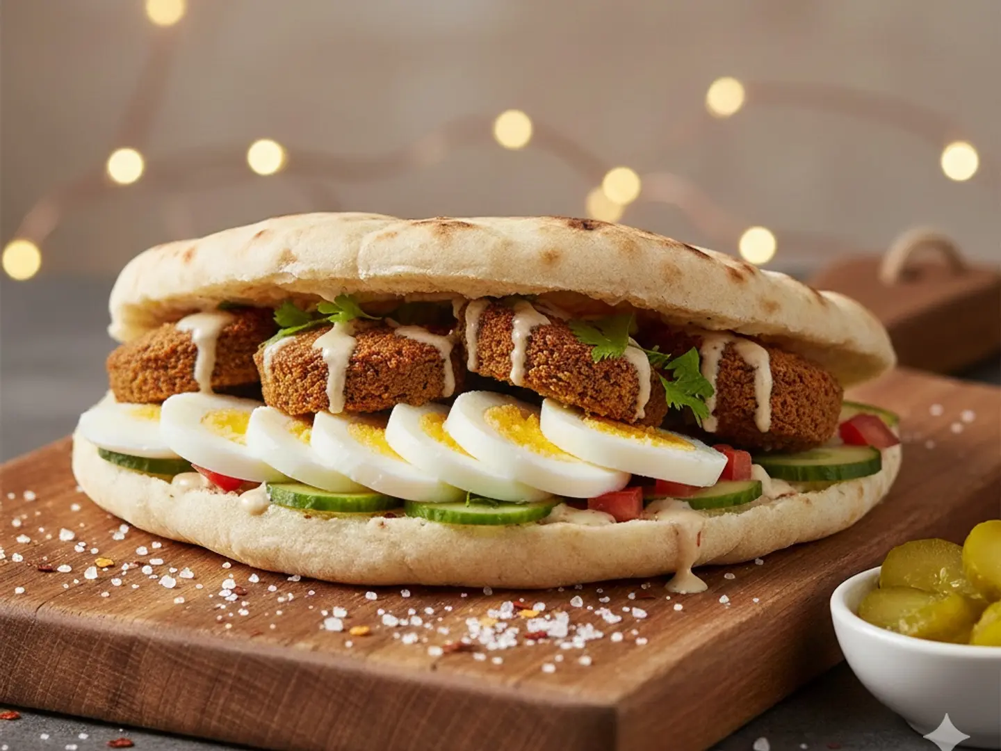 فلافل فطير مع بيض