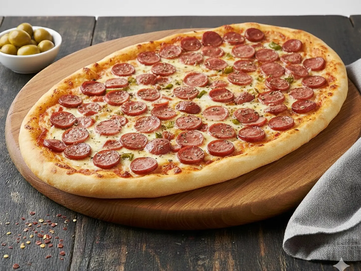 فطيرة نقانق بالجبن