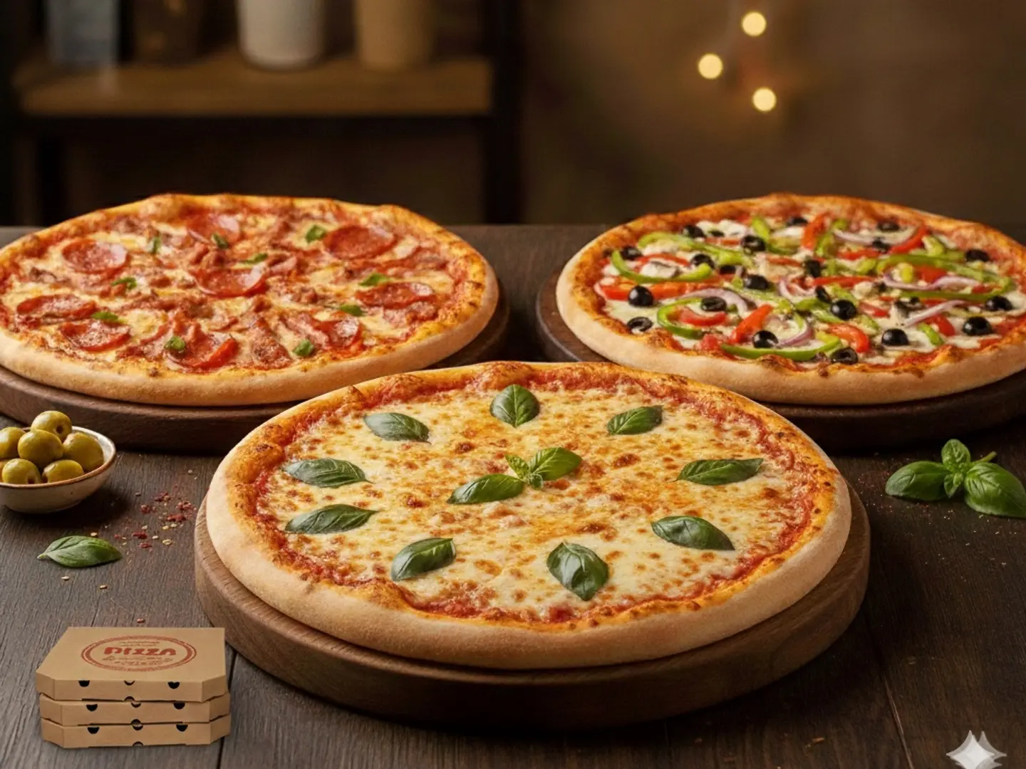 ٣ بيتزا كبيرة مع جالون عصير