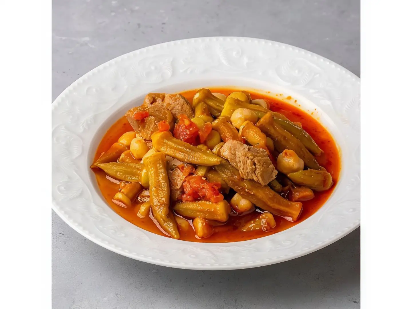 Plate Of Okra