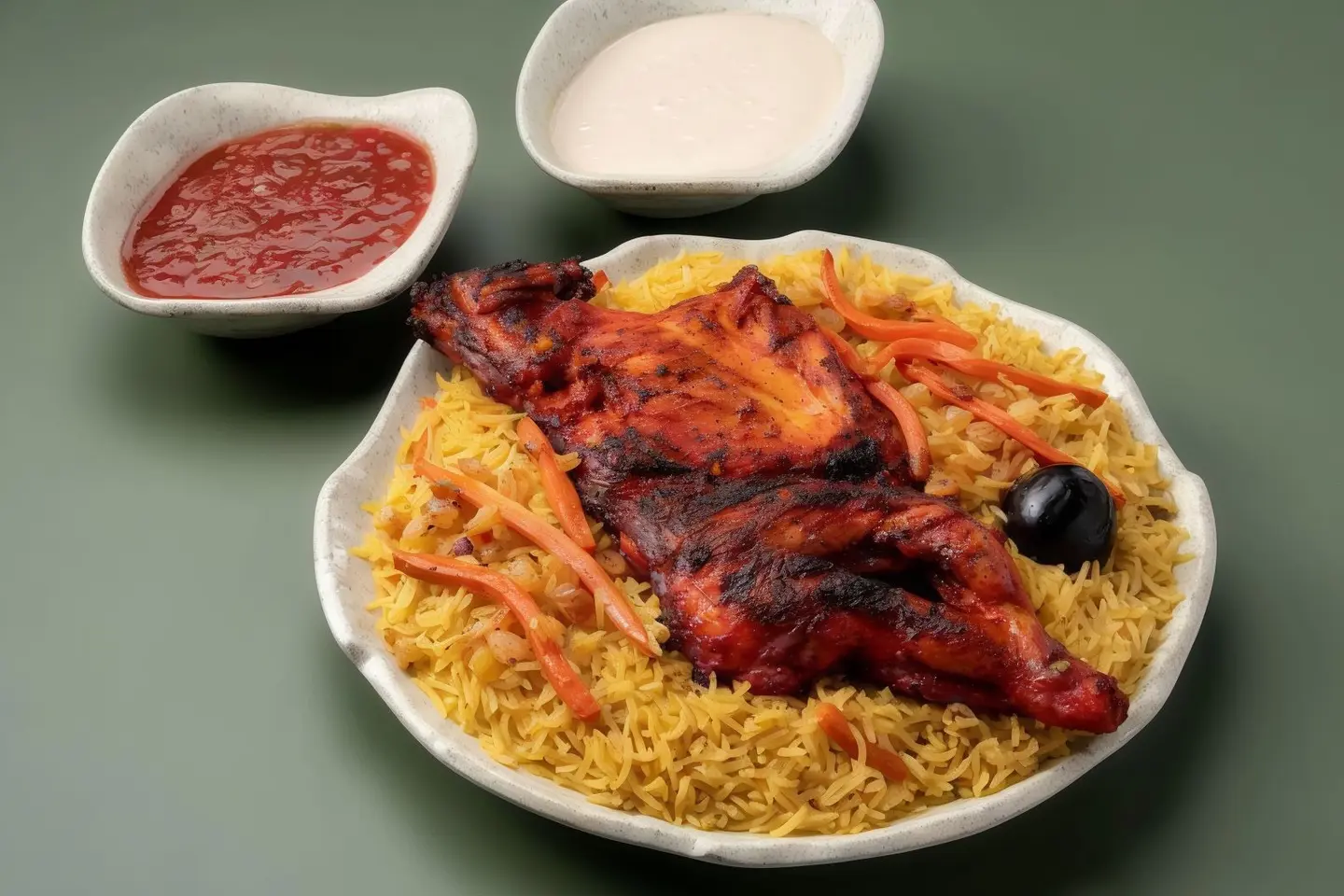 نصف دجاج بخاري فحم