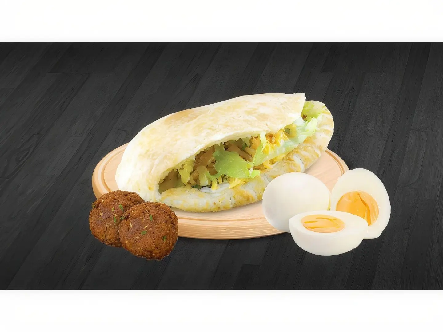 Falafel Wit Boileg Egg