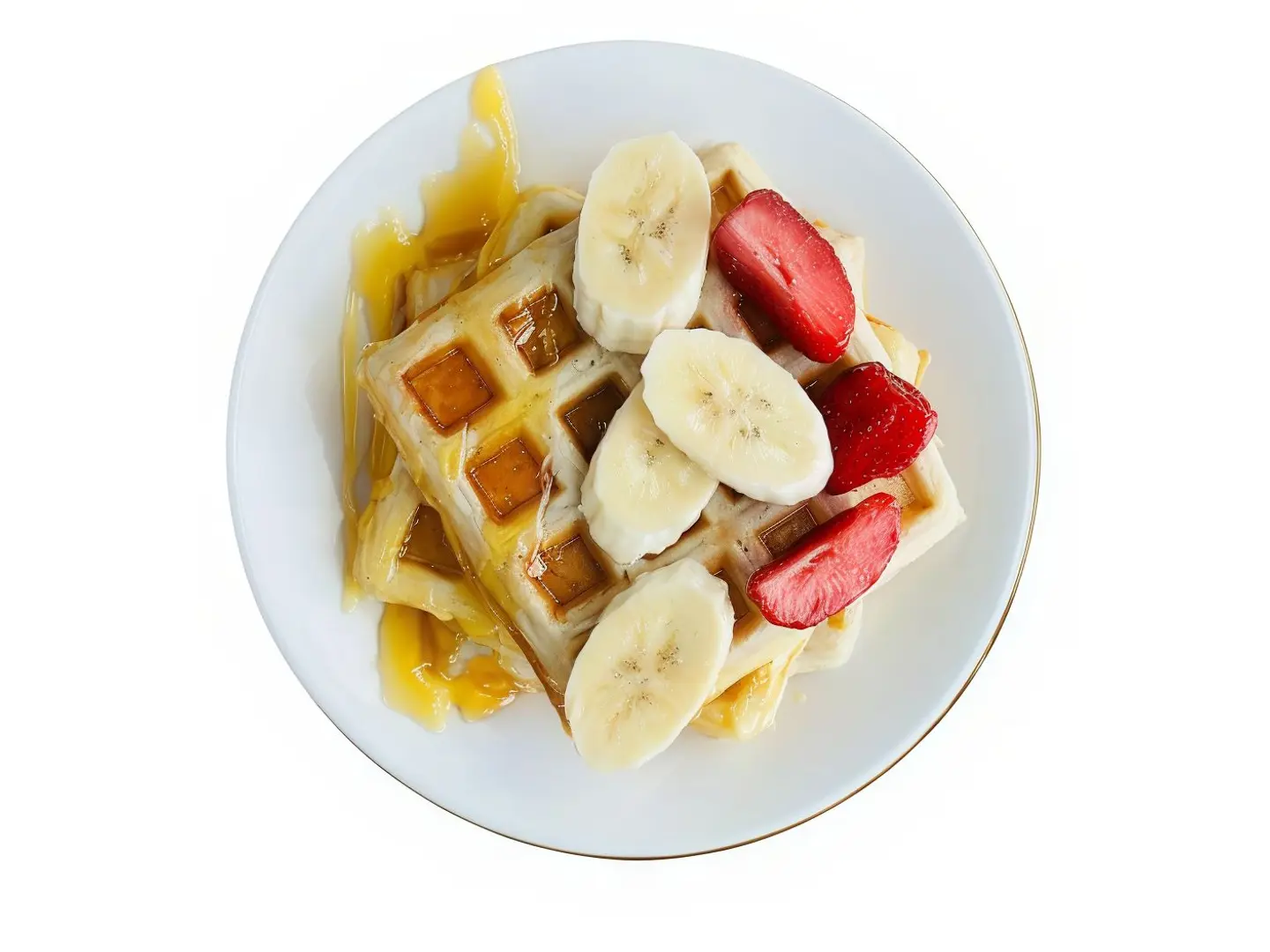 طبق وافل الموز