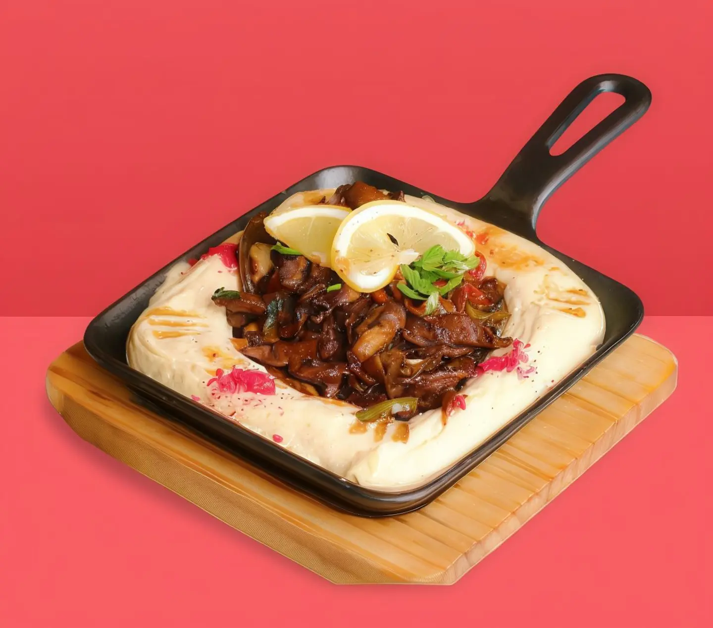 صحن كبدة بالجبن.