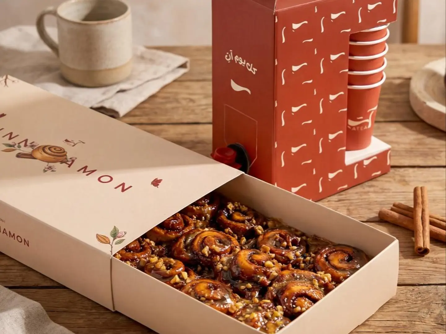 Cinnamon Box And Coffee Of The Day Box