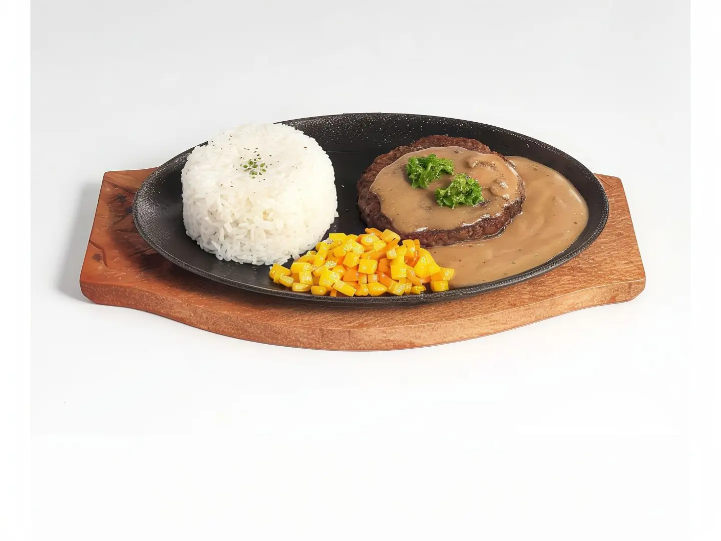 Burger Steak With Rice
