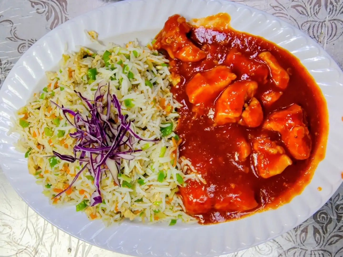 Chieken Manchurian With Eice