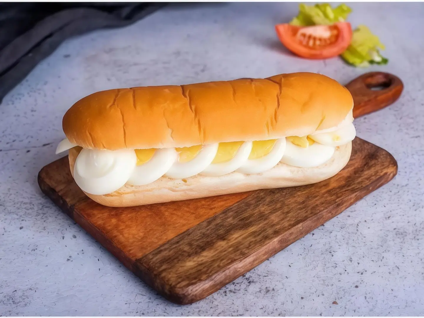 Boiled Egg Sandwich With Cream Cheese
