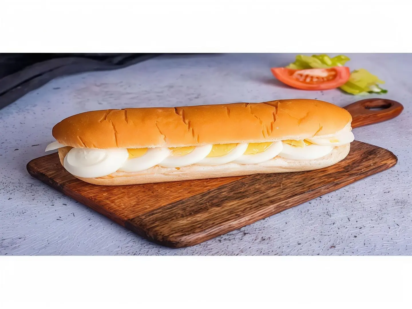 Boiled Egg Sandwich With Grated Cheese