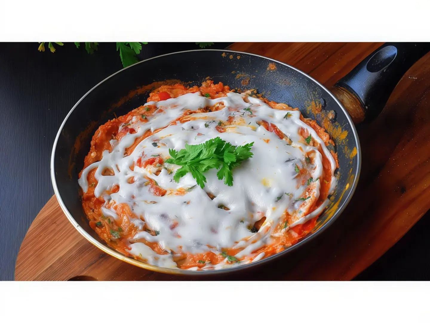 Shakshuka Plate With Grated Cheese