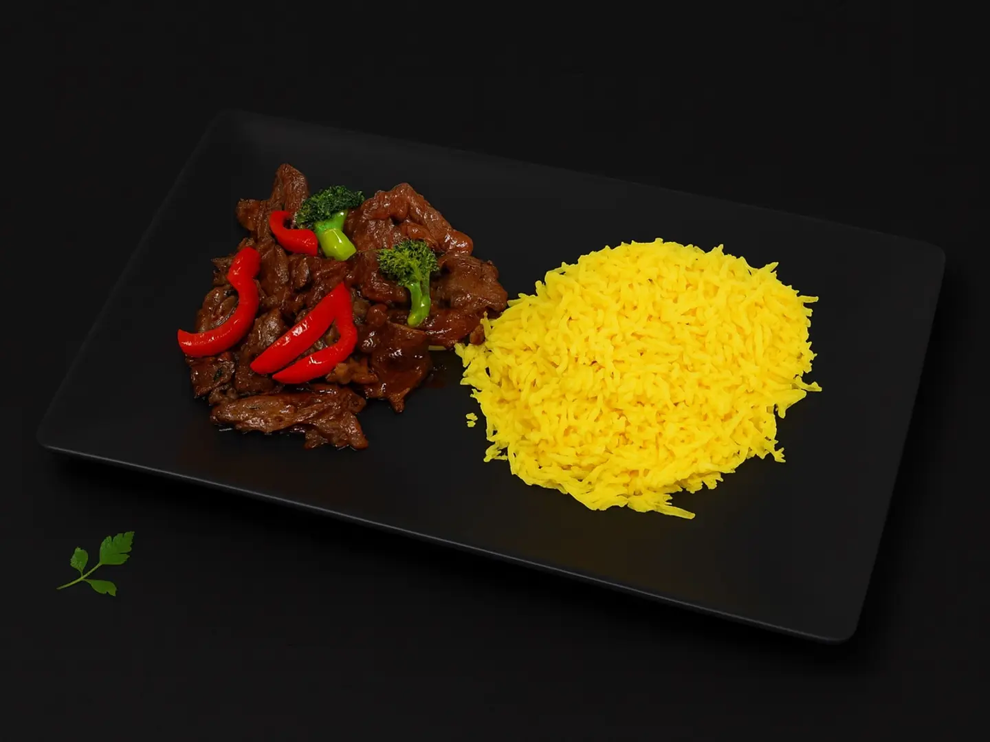 Tenderlion Meat With Broccoli And Red Pepper