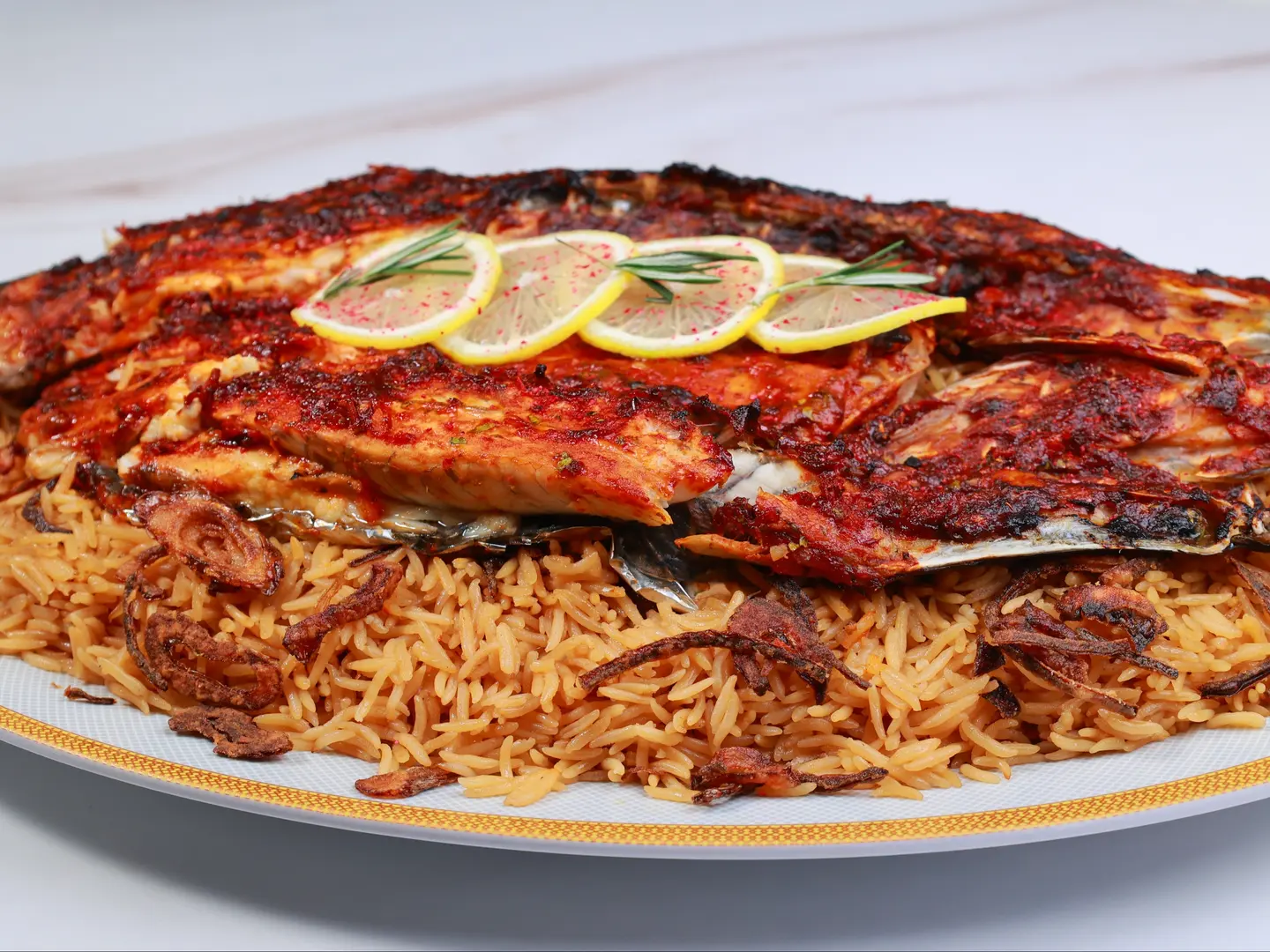 سمك سيباس مشوي