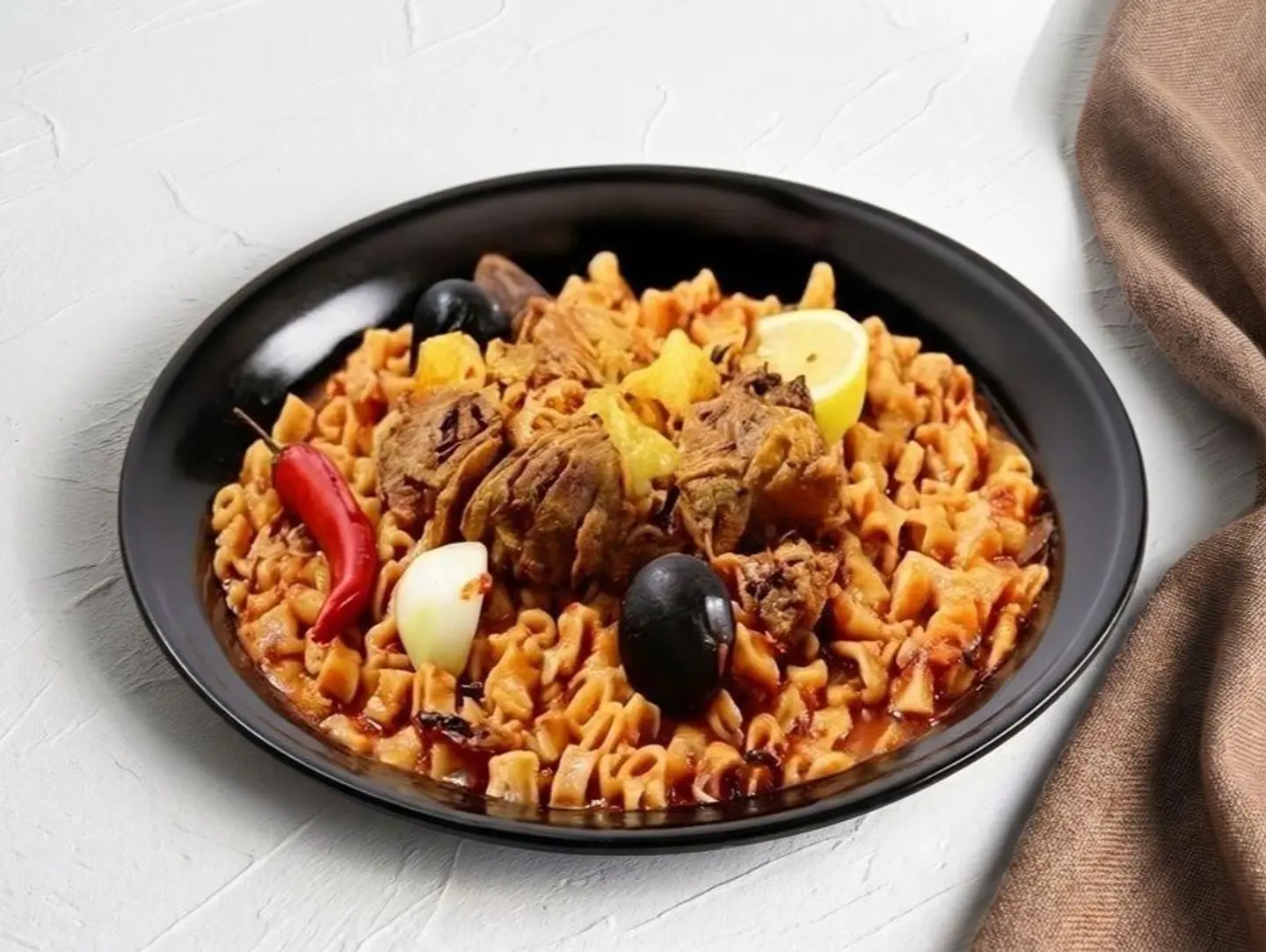 مضغوط مكرونه حاشي (مبكبكة)