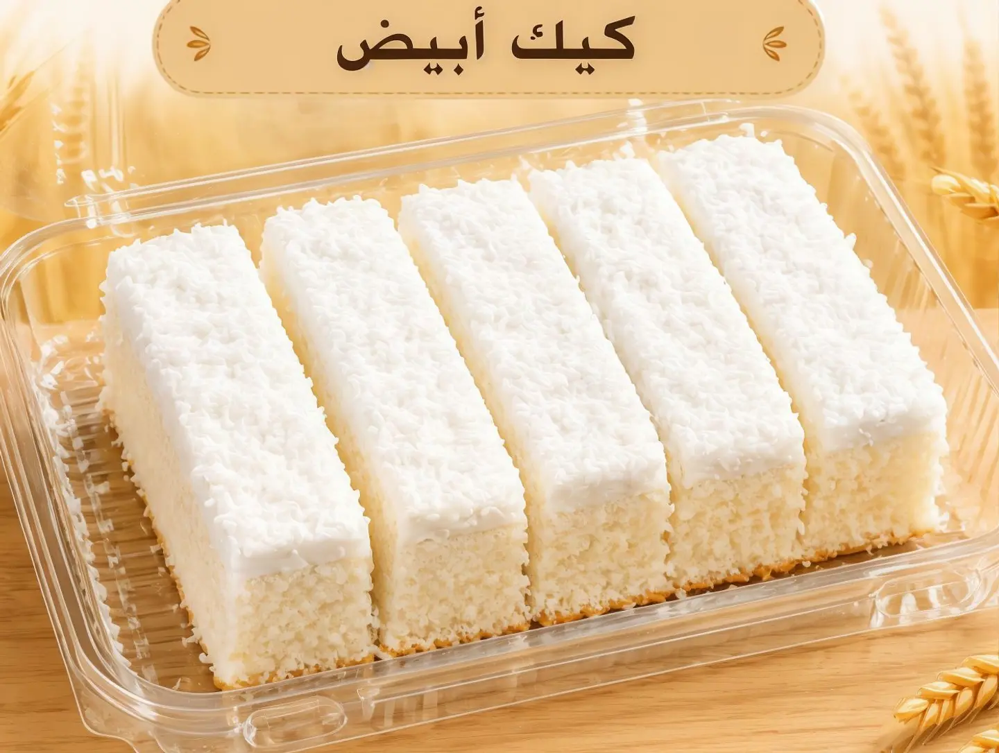 علبة كيك أبيض